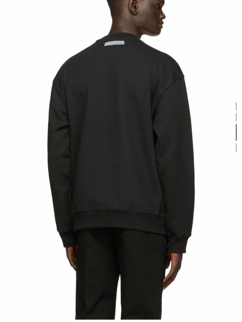 NWT ADER ERROR Black Masking Logo Sweatshirt Size 1 - Picture 3 of 6